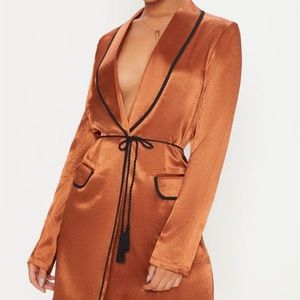 Brown rope blazer dress